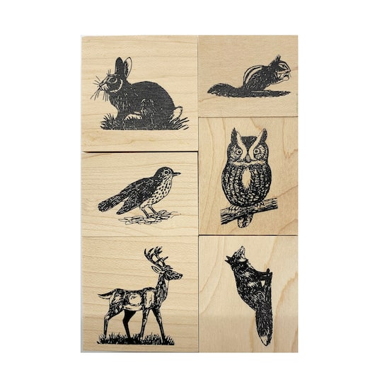 Woodland Animals Wood Stamp Set by Recollections&#x2122;